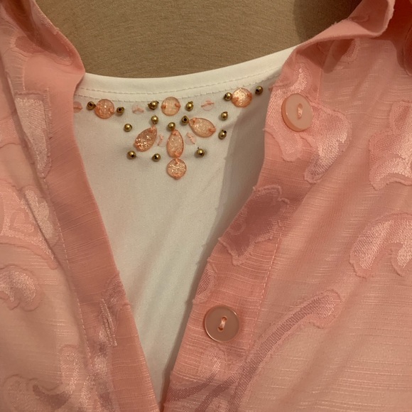 Alfred Dunner 3/4 length sleeve burnout 2 for 1 - Picture 2 of 6